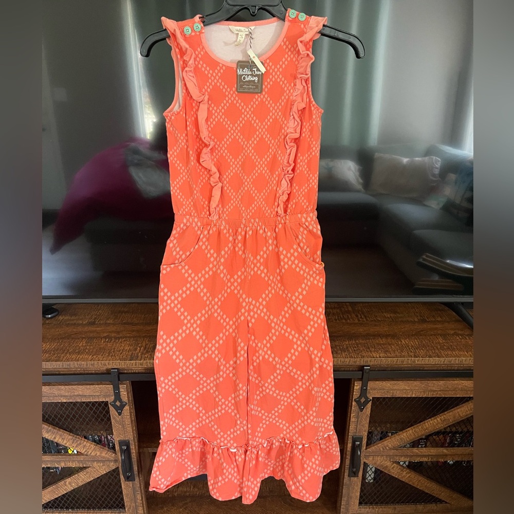 Matilda Jane Orange Pink Sleeveless Sundress